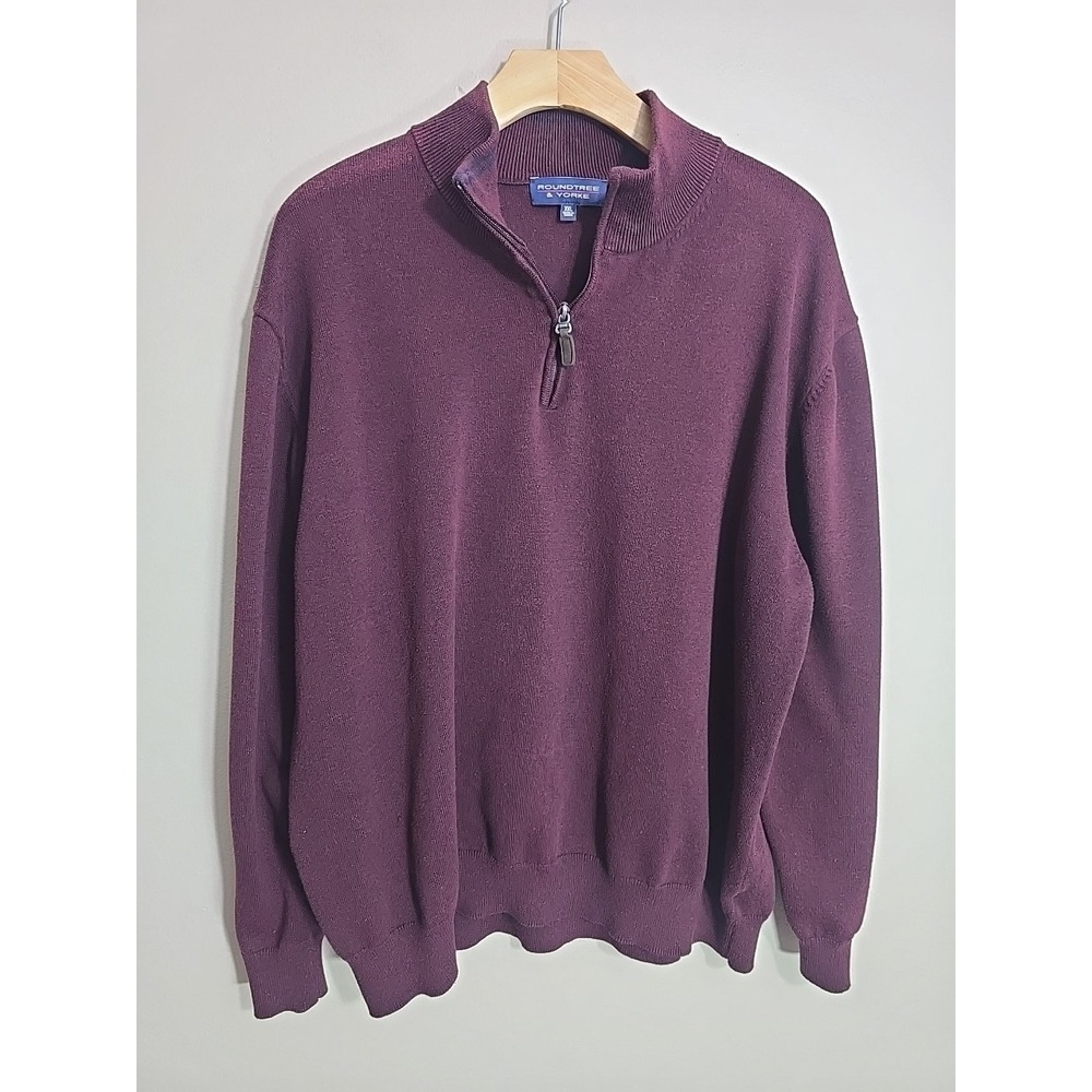 Roundtree & Yorke Sweater 1/4 Zip Pullover Mens 2XL  Lightweight Knit Casual